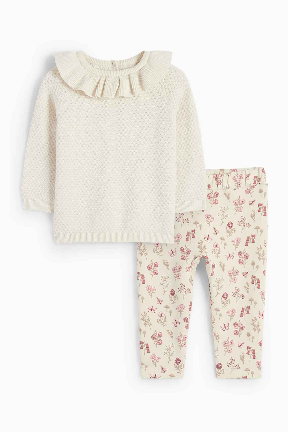 Flowers - baby outfit - 2 piece