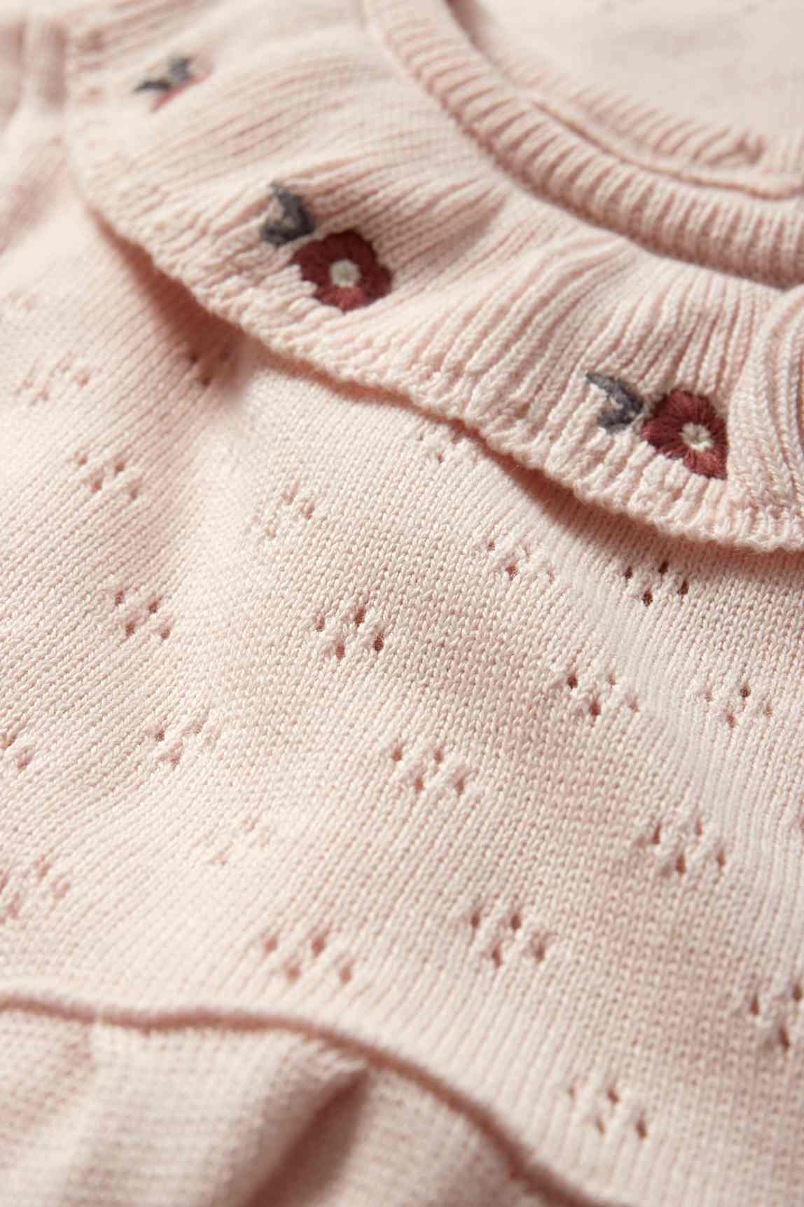 Floral - knitted baby dress