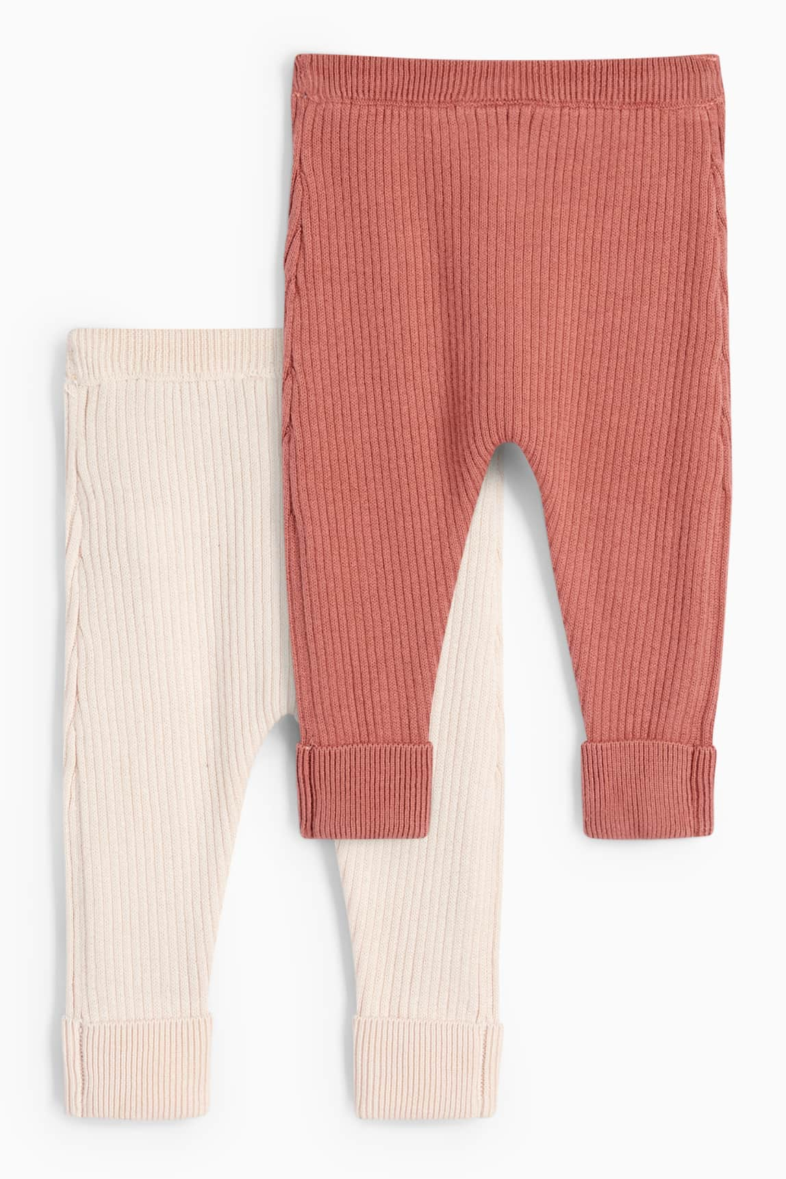 Multipack of 3 - knitted baby trousers