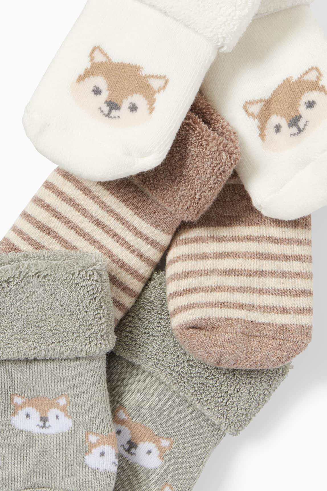 Multipack of 3 - squirrel - newborn socks with motif