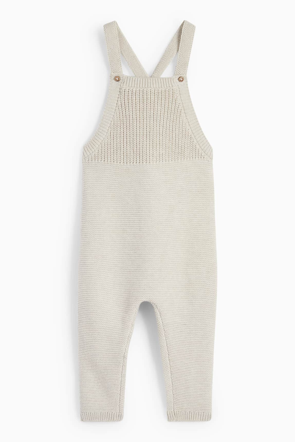 Knitted baby dungarees