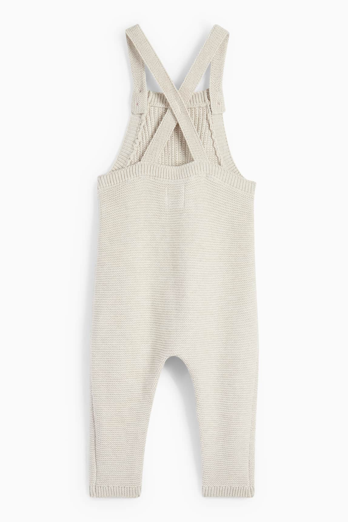 Knitted baby dungarees