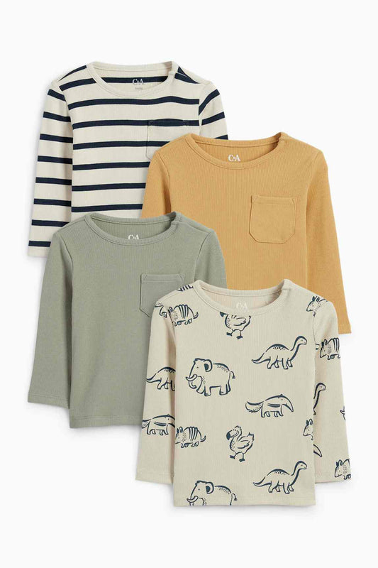 Multipack of 4 - animals - baby long sleeve top