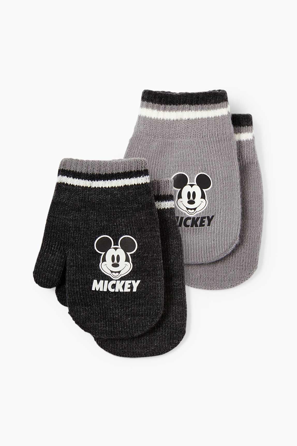 Multipack of 2 - Mickey Mouse - knitted baby mittens