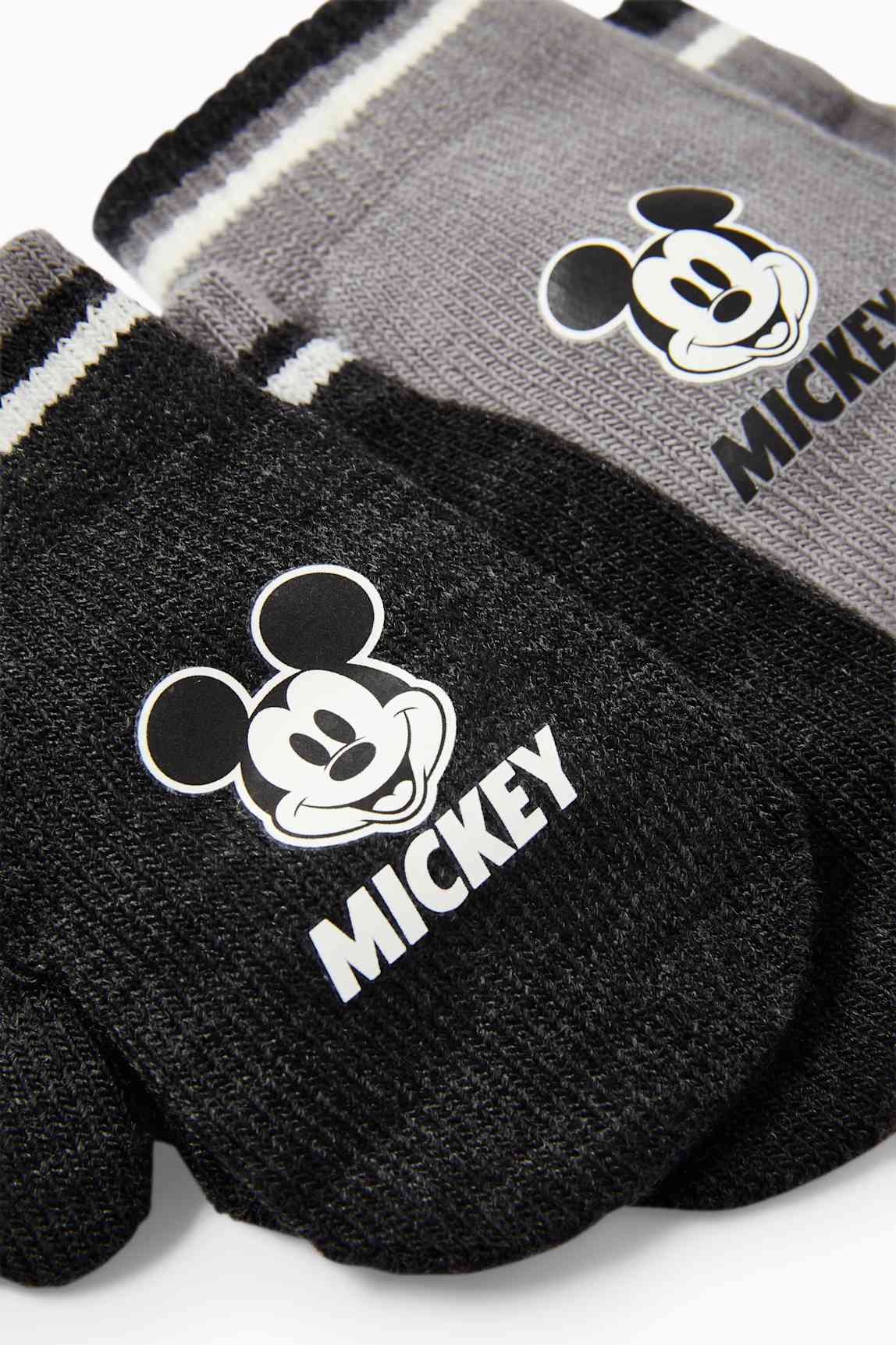 Multipack of 2 - Mickey Mouse - knitted baby mittens