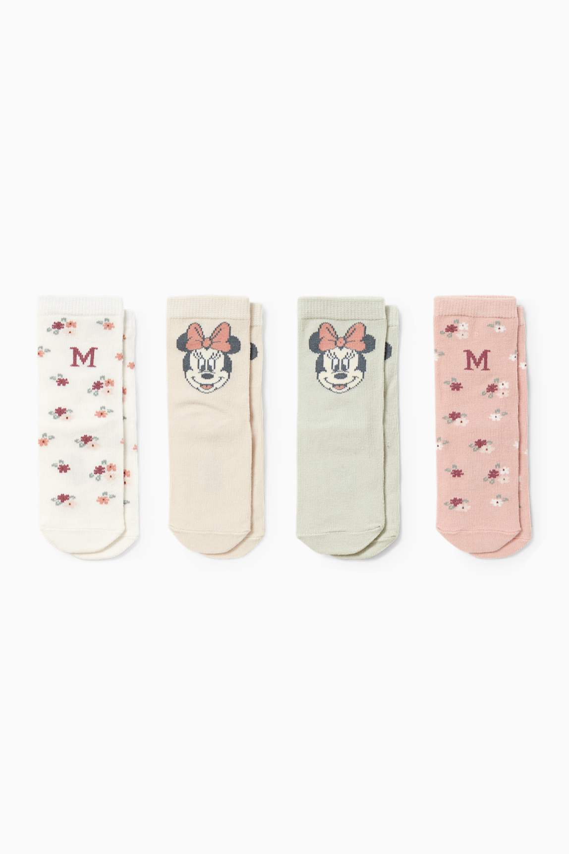 Multipack of 4 - Minnie Mouse - baby socks with motif