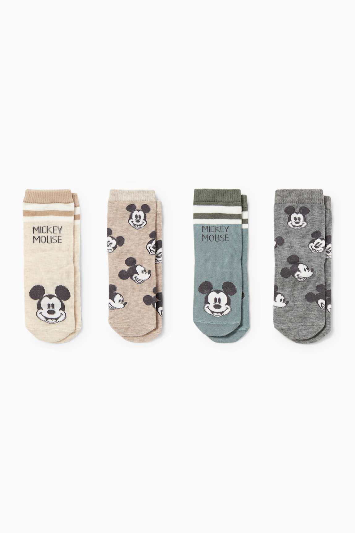 Multipack of 4 - Mickey Mouse - baby socks with motif