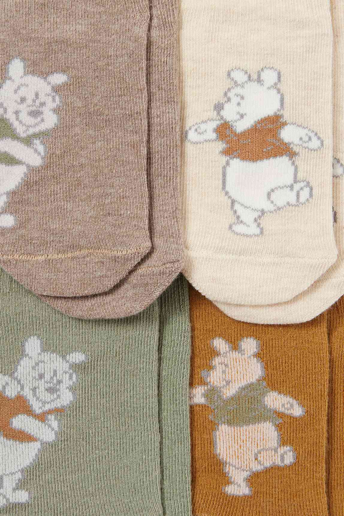 Multipack of 4 - Winnie the Pooh - baby socks with motif