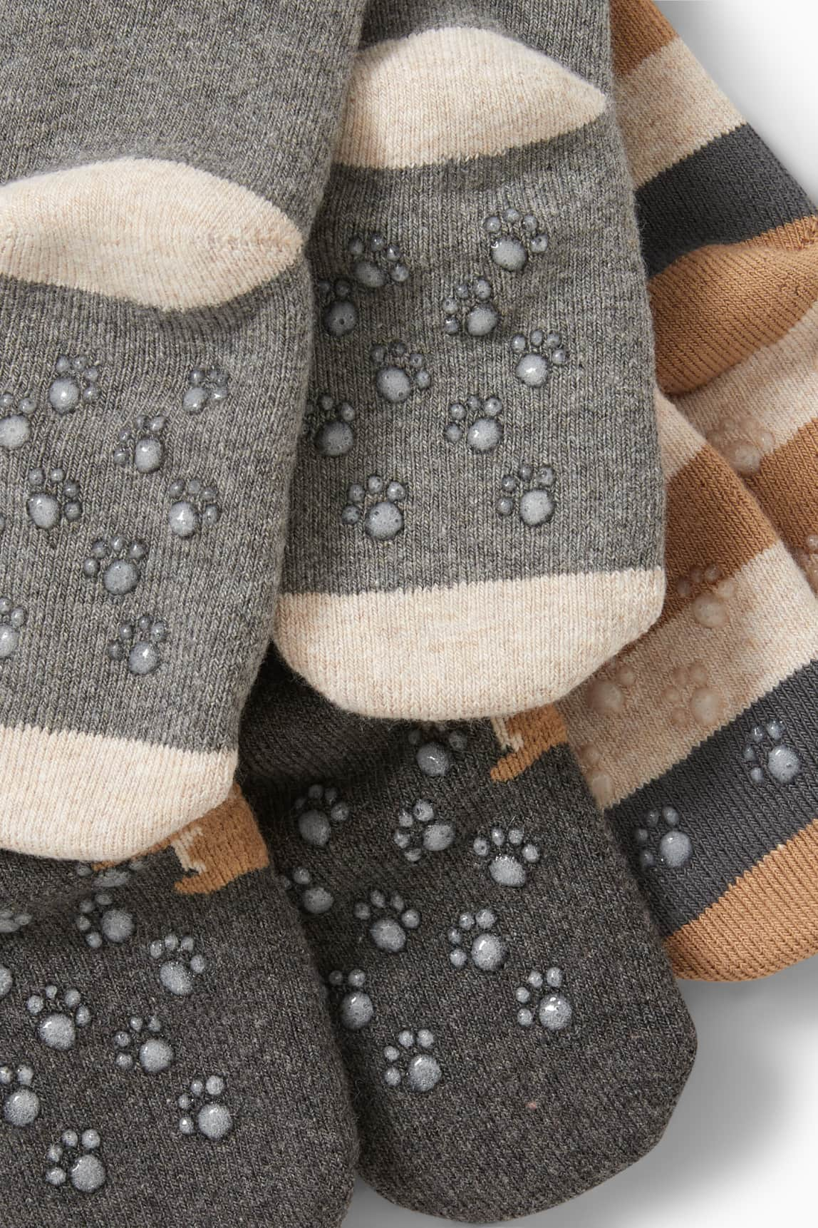 Multipack of 3 - squirrel - baby non-slip socks