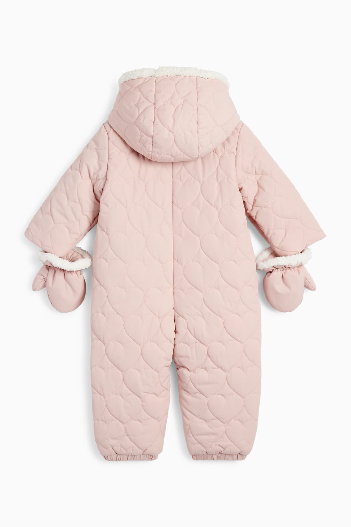 Heart - baby snowsuit and hood - water-repellent