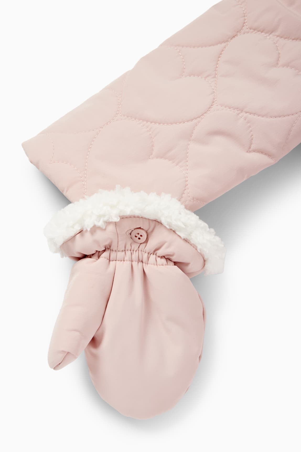 Heart - baby snowsuit and hood - water-repellent