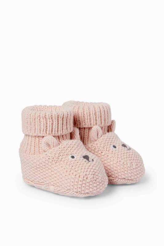 Teddy bear - baby booties