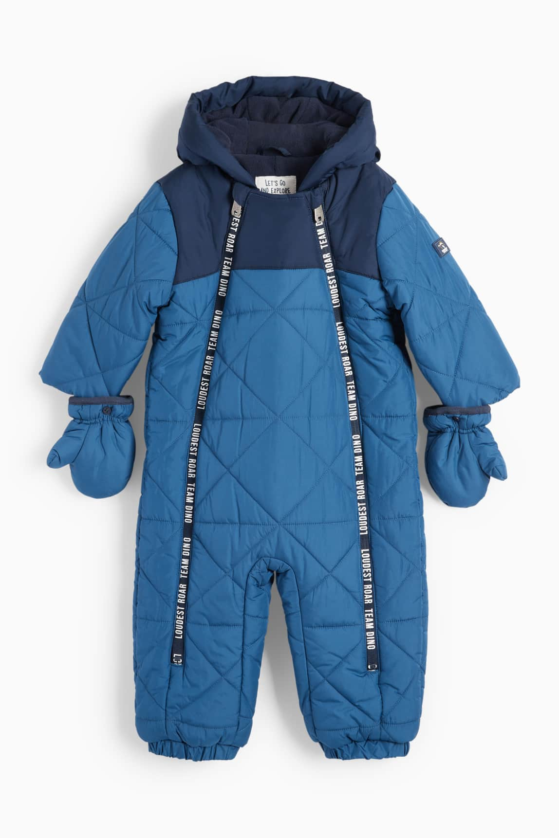 Baby snowsuit with hood