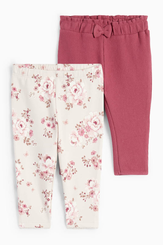 Multipack of 2 - floral - baby leggings