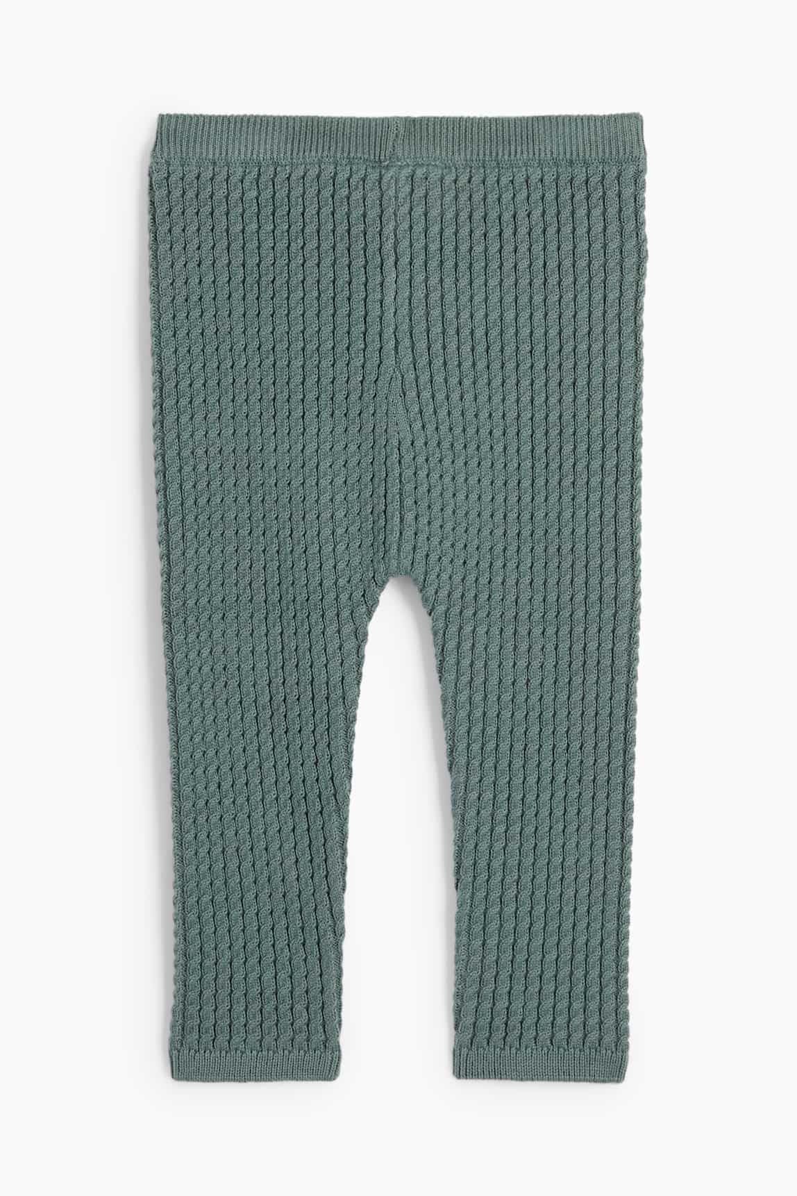 Knitted baby Leggings - cable knit pattern