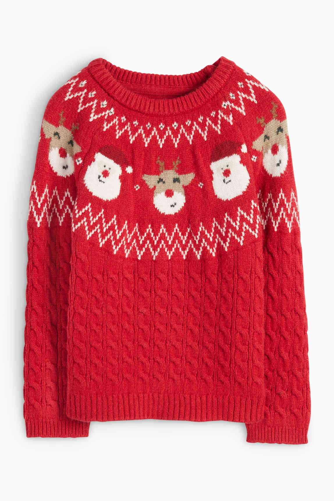 Father Christmas and Rudolph - Christmas baby jumper