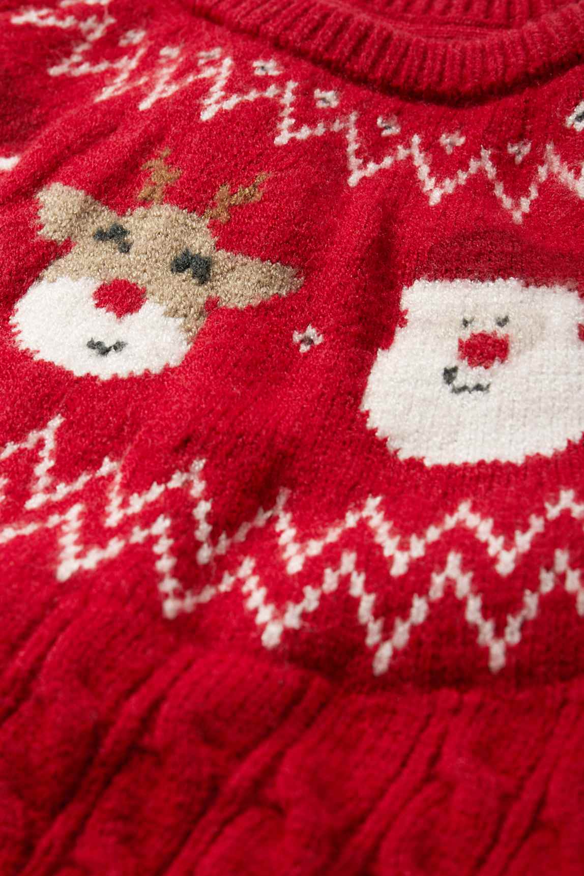 Father Christmas and Rudolph - Christmas baby jumper