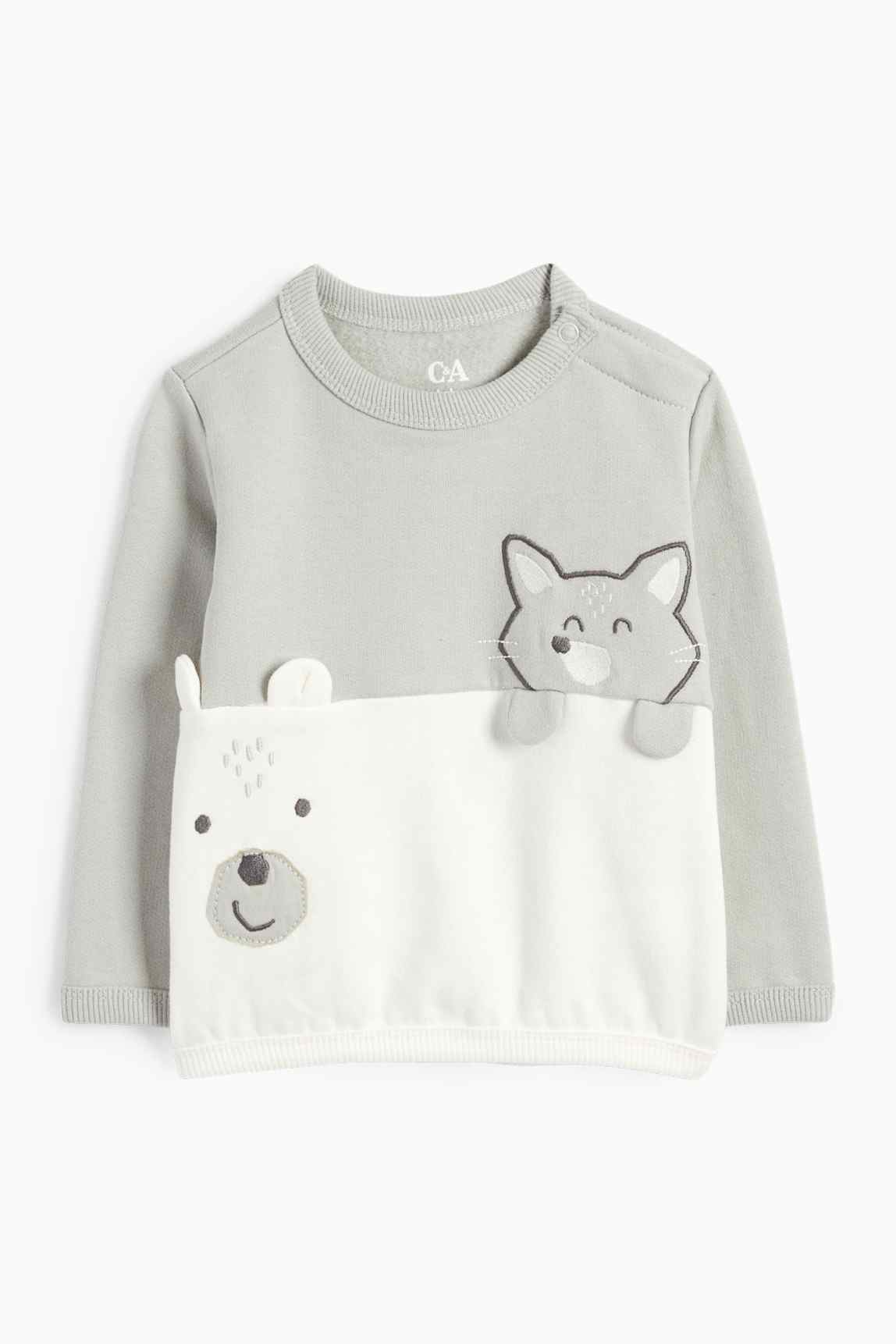 Bear and fox - baby outfit - 3 piece