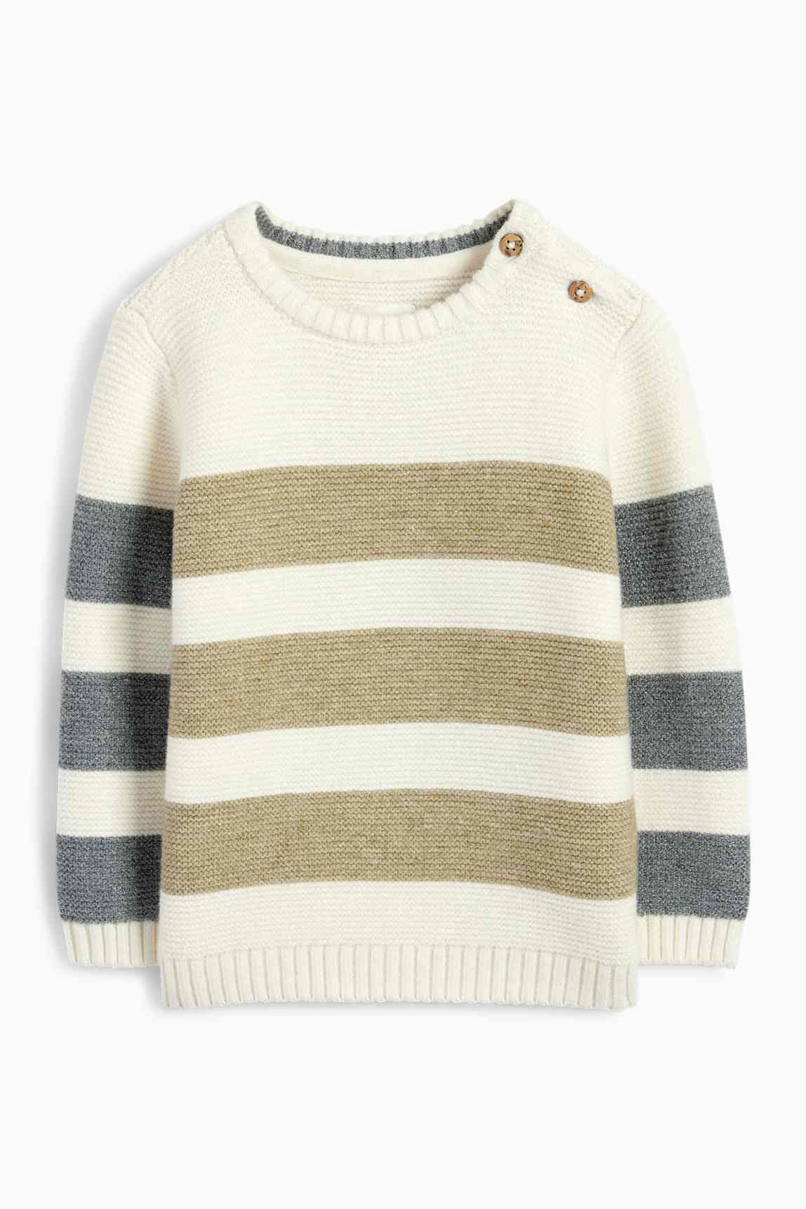 Baby jumper - striped - textured