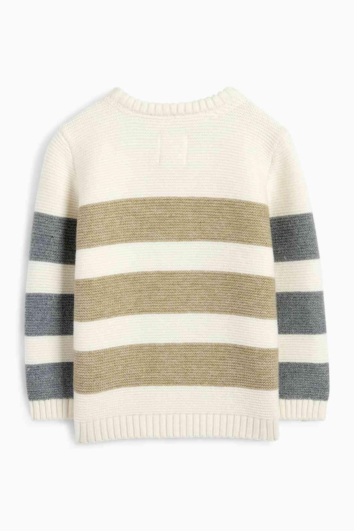 Baby jumper - striped - textured