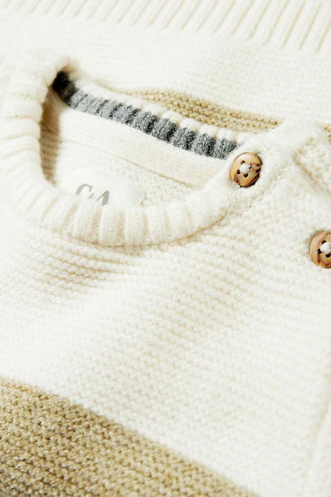 Baby jumper - striped - textured