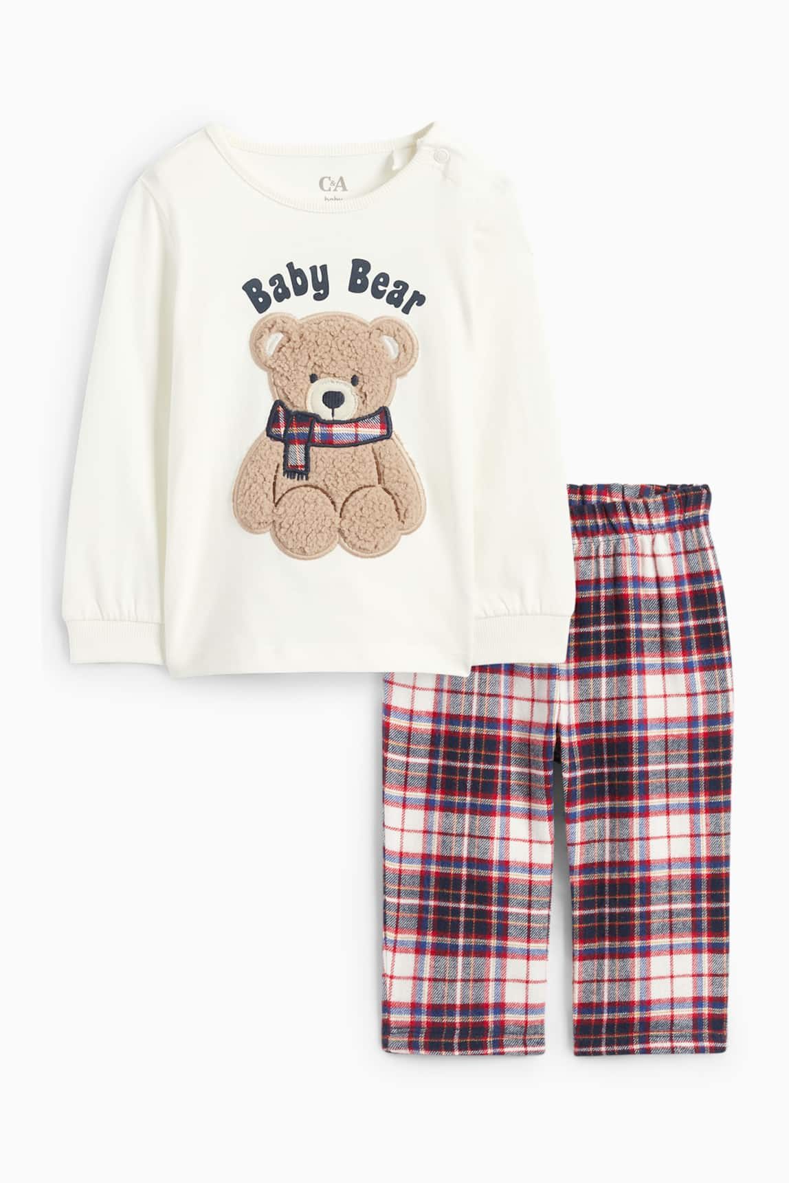 Teddy bear - baby Christmas pyjamas - 2 piece