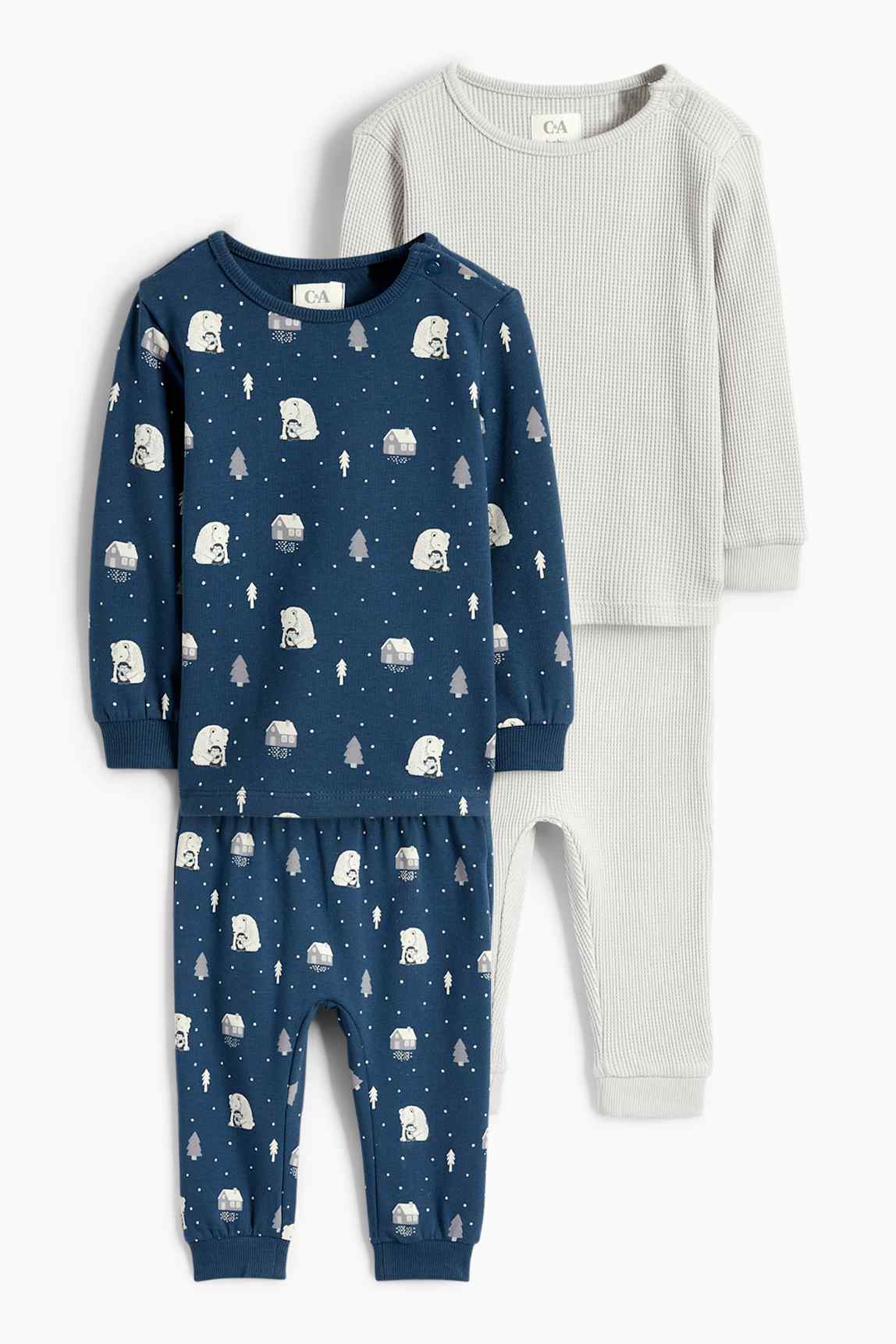 Multipack of 2 - polar bear - baby pyjamas - 4 piece