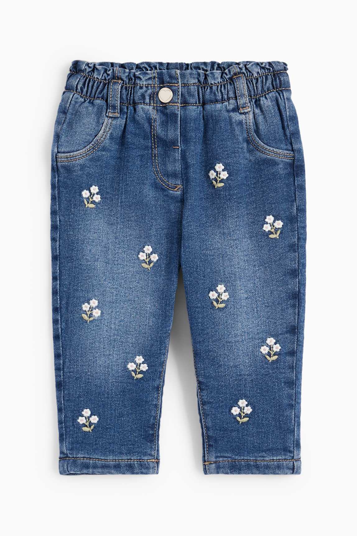 Floral - thermal baby jeans