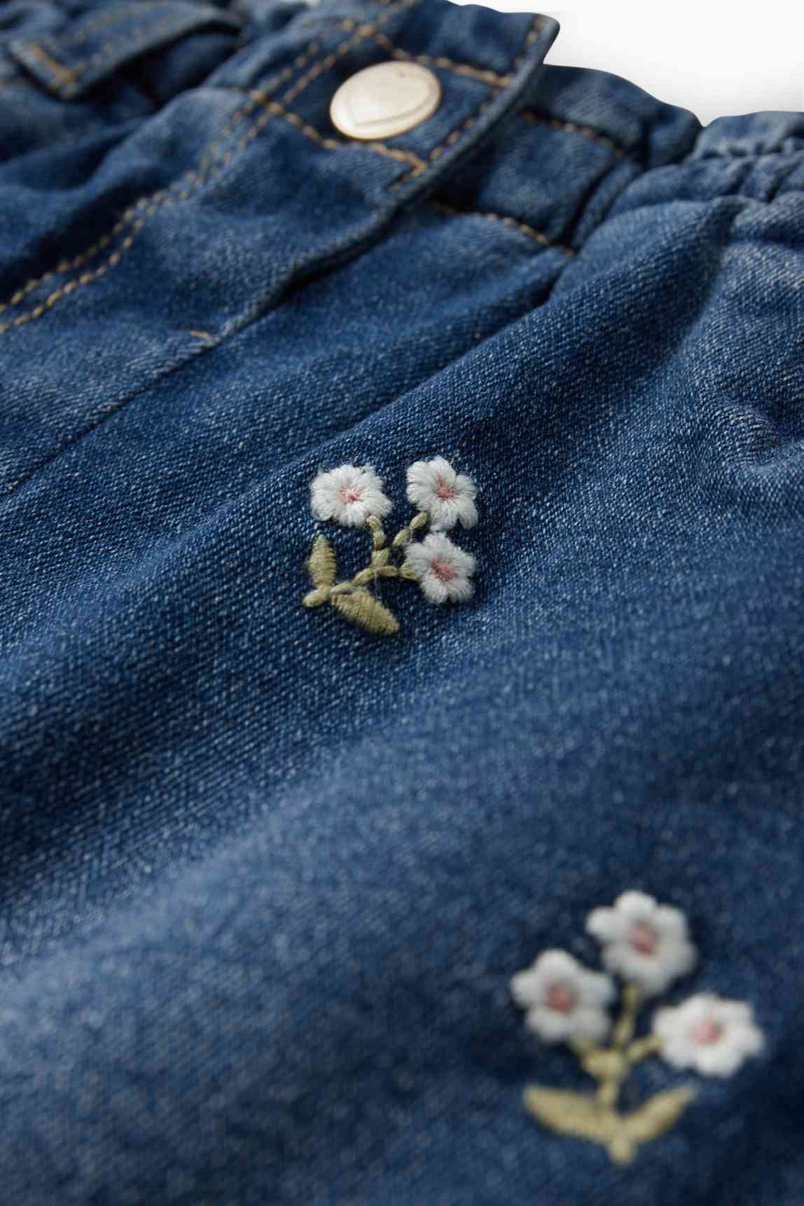 Floral - thermal baby jeans