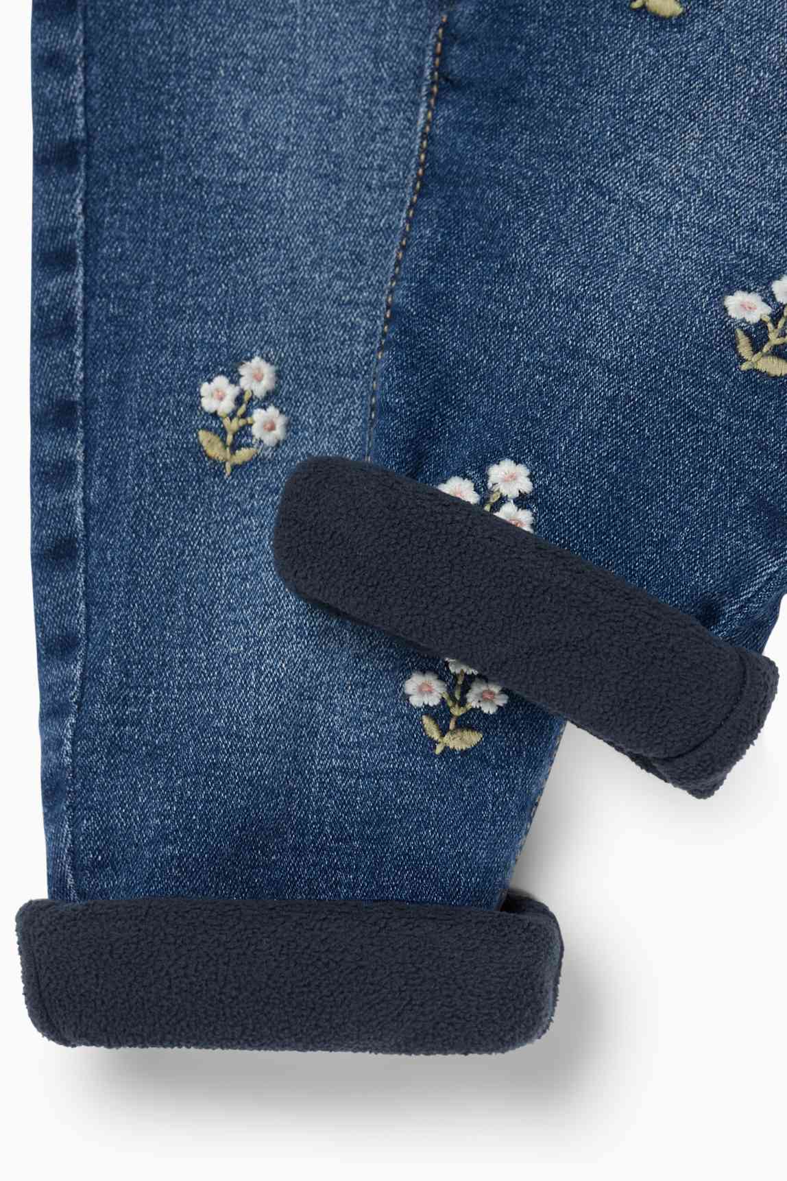 Floral - thermal baby jeans