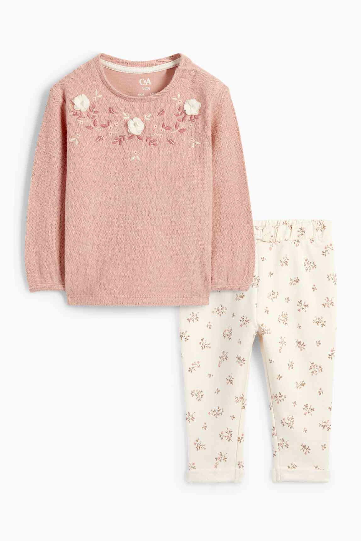 Flowers - baby outfit - 2 piece