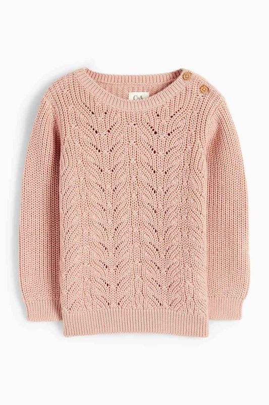 Baby jumper - cable knit pattern