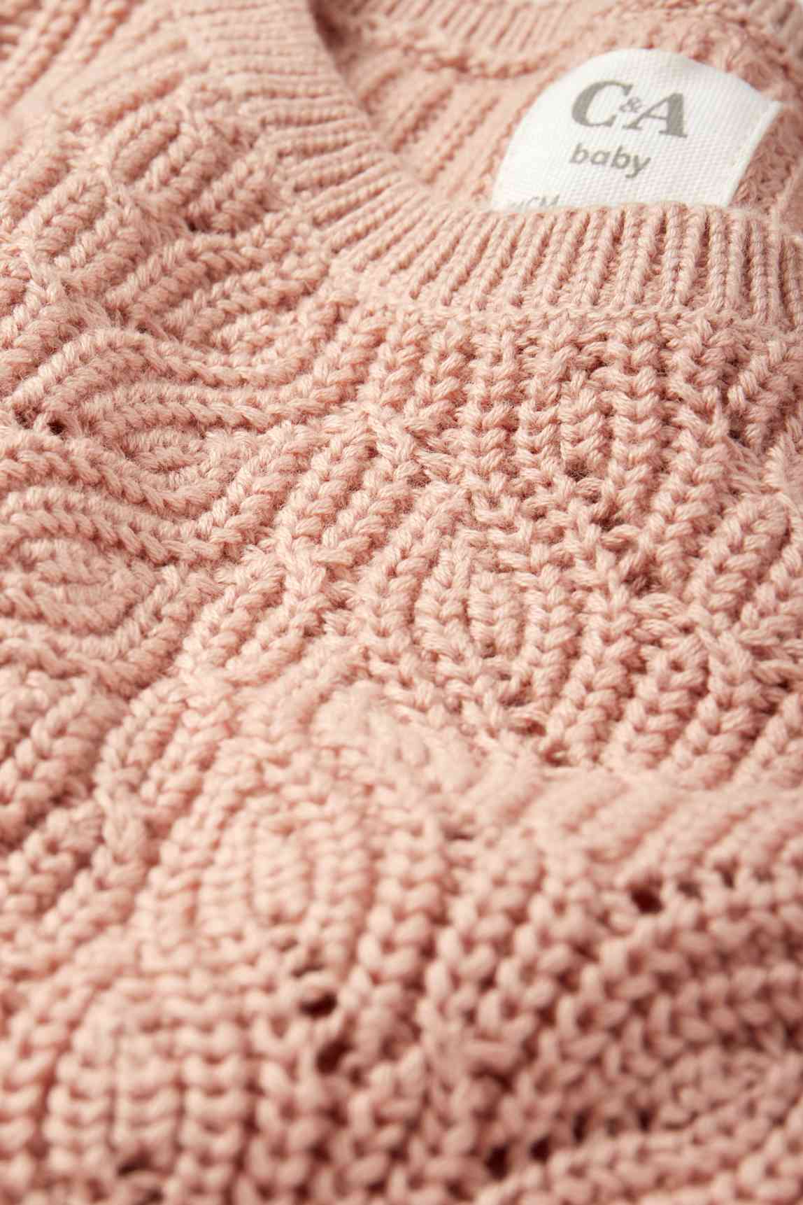 Baby jumper - cable knit pattern