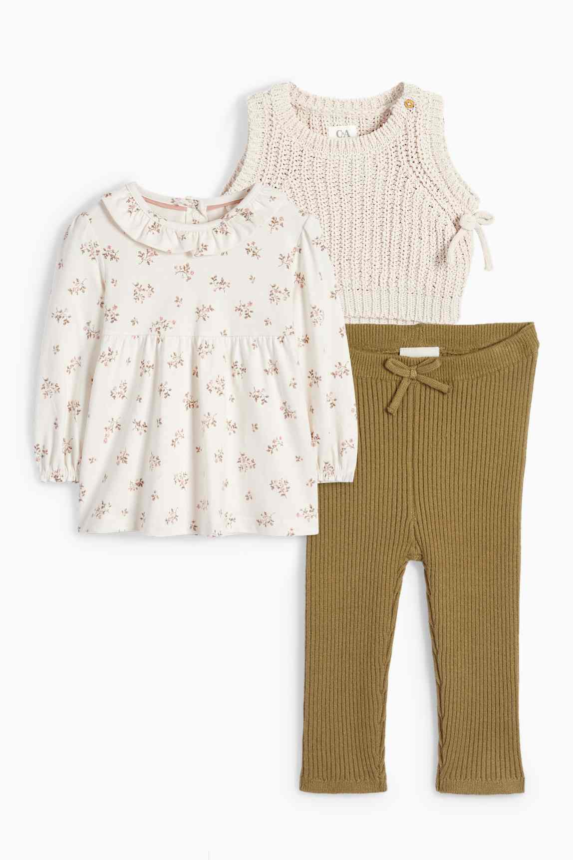 Flowers - baby outfit - 3 piece