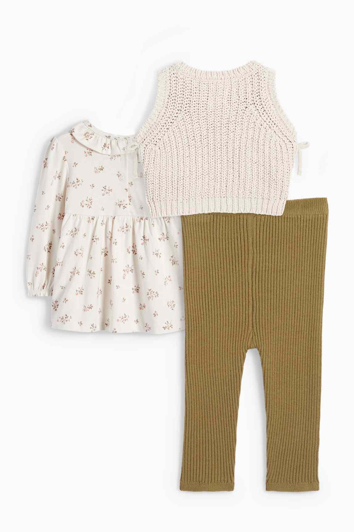 Flowers - baby outfit - 3 piece