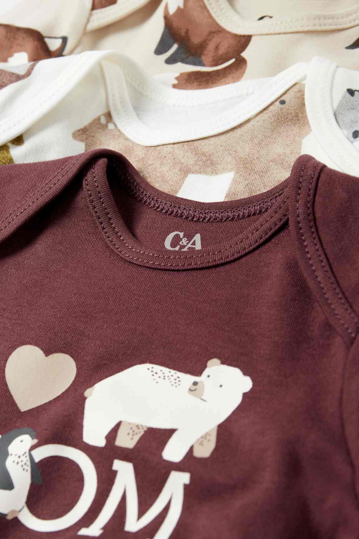 Multipack of 3 - animals - baby bodysuit