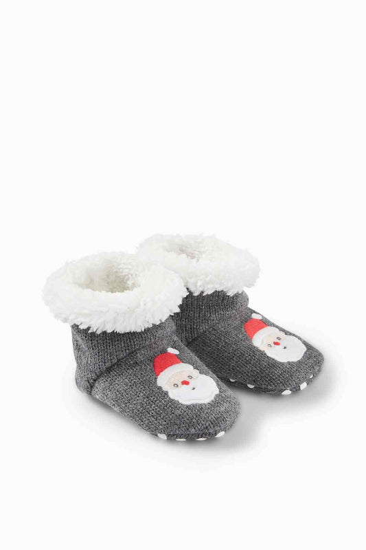 Father Christmas - Christmas baby booties