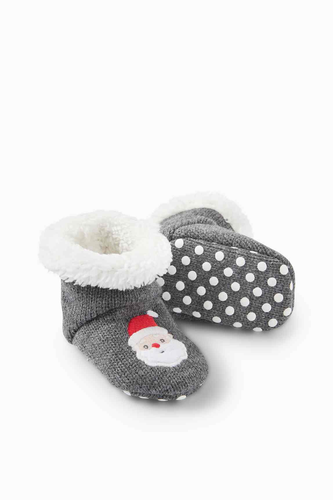 Father Christmas - Christmas baby booties