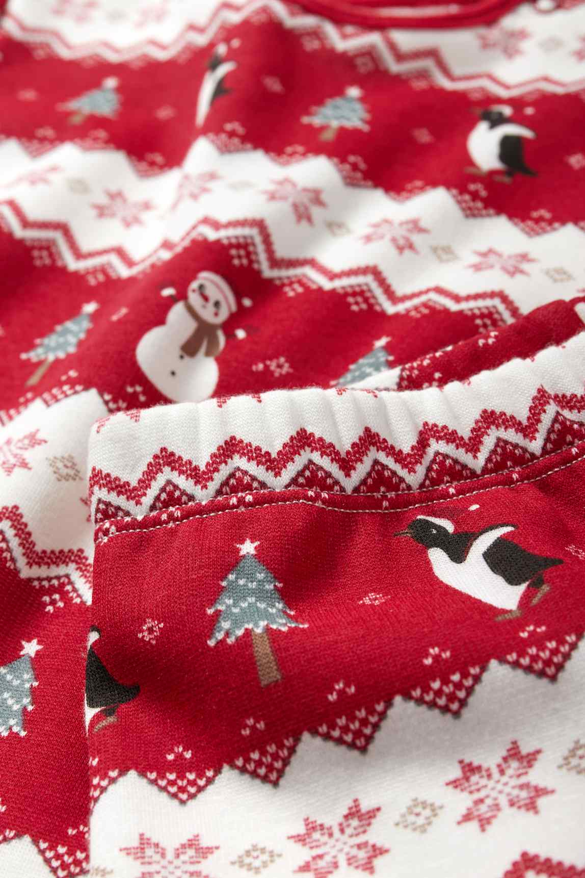 Snowman and penguin - baby Christmas pyjamas - 2 piece