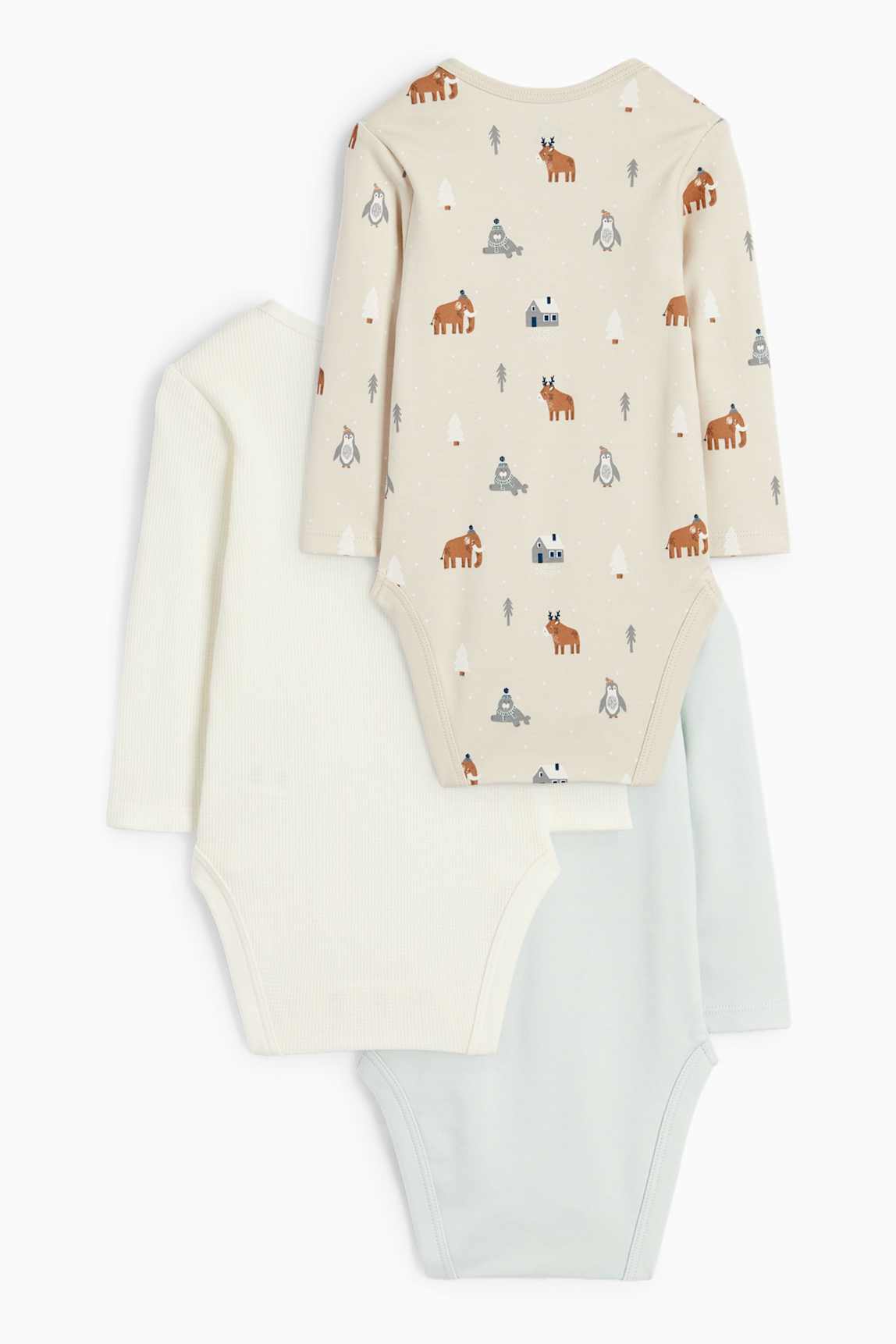 Multipack of 3 - animals - baby bodysuit