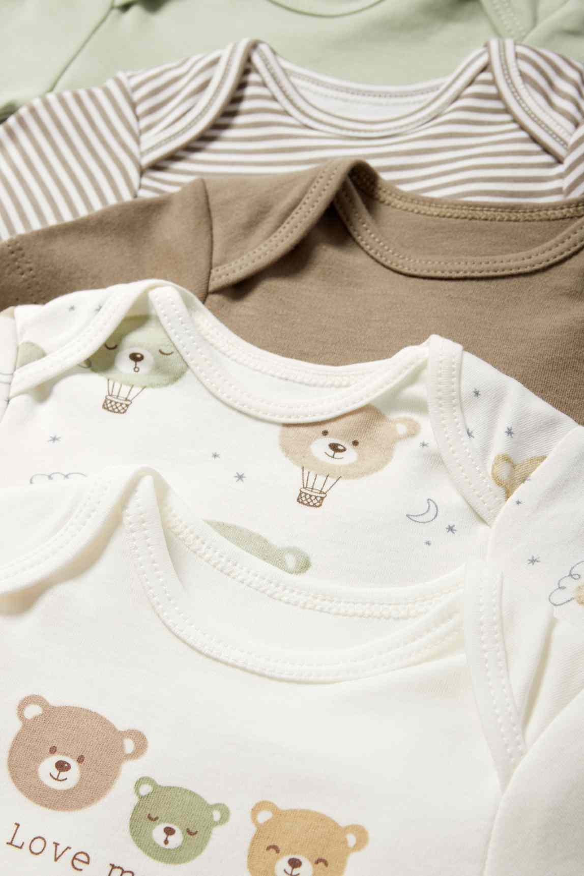 Multipack of 5 - teddy bear - baby bodysuit