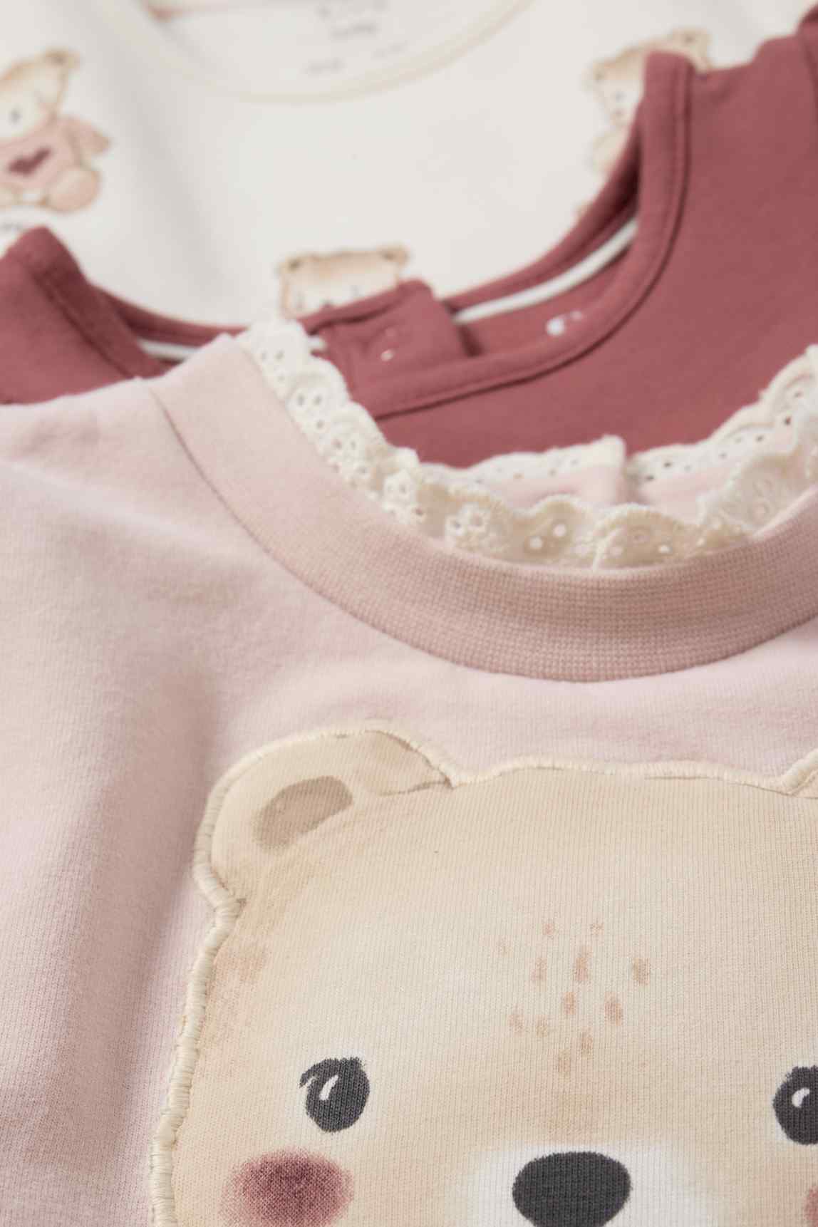 Multipack of 3 - teddy bear - baby sweatshirt