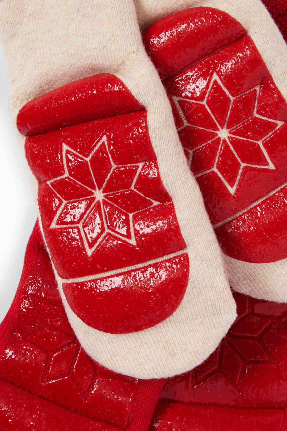 Multipack of 2 - non-slip baby Christmas socks with motif