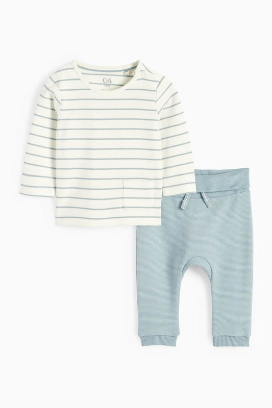 Baby outfit - 2 piece - striped