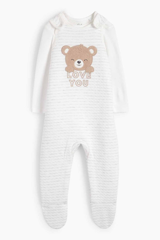 Teddy bear - romper set - 2 piece