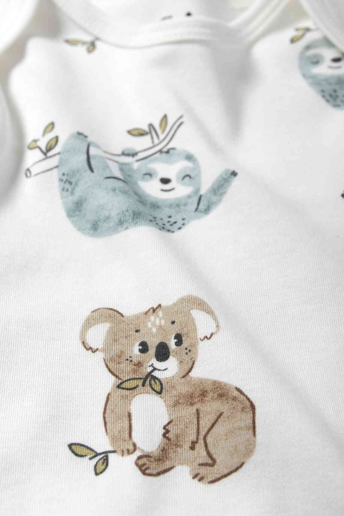 Multipack of 3 - sloth and koala - baby bodysuit