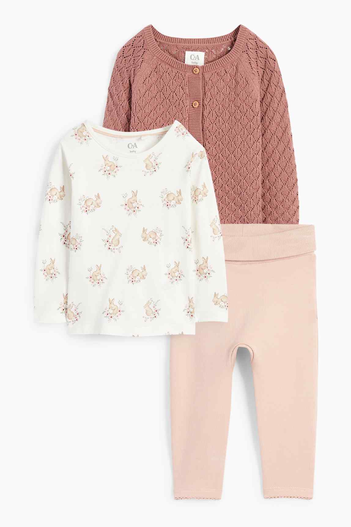 Bunny rabbit - baby outfit - 3 piece