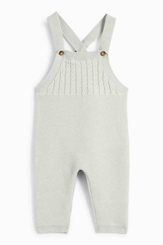 Knitted baby dungarees