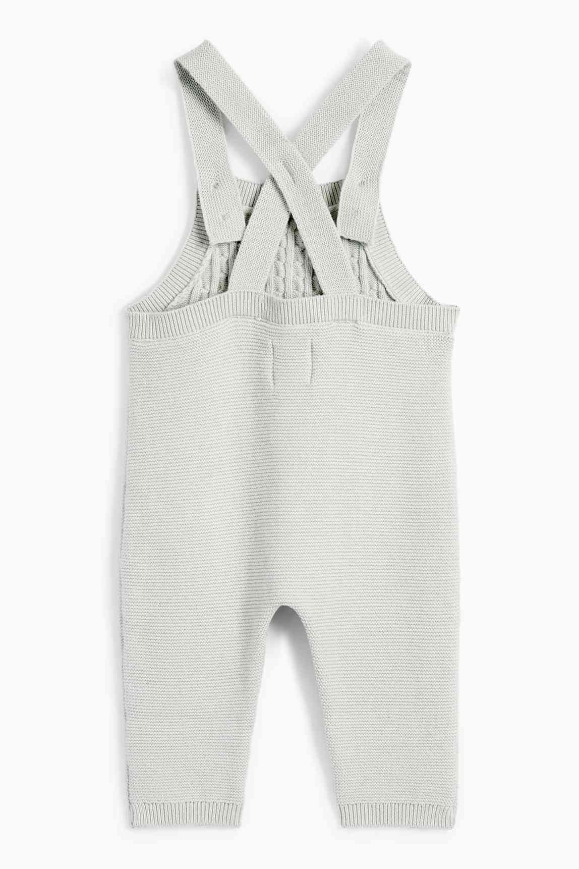 Knitted baby dungarees