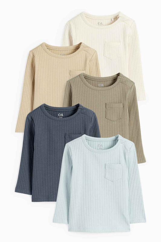 Multipack of 5 - baby long sleeve top